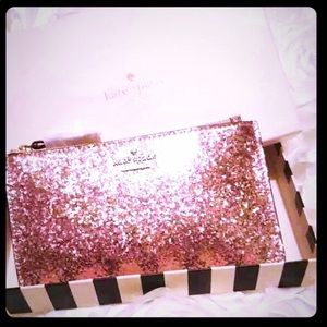 Kate Spade Pink Glitter Wristlet